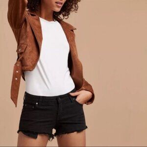 Aritzia Talula The OC Black Cutoff Jean Shorts Size 27